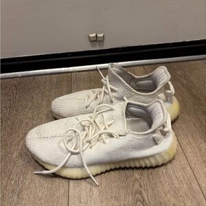 adidas yeezy boost size 8 White and Cream Sneakers